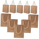 COLLBATH 10 Piezas con Asas Doradas para Fiestas y Bodas Papel Resistente para Envolver y Transportar Pequeños Pack de Unidades para Decoración y Almacenamiento