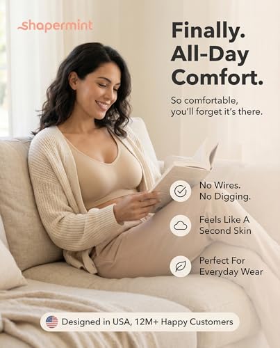Image of SHAPERMINT Wireless Bras for Women No Underwire - Small to Plus Size Bralettes with Support and Natural Lift