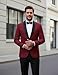COOFANDY Men's Western Casual Lightweight Dinner Jackets Fashion Suit Jacket Christmas Blazer, Dark Red, 3X-Large