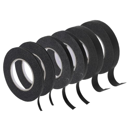 Image of Masking Tape Black Painters Tape Paper Tape [for Crafts DIY Walls Painting Packing Automotive Home Decoration Teaching]- 1 /8,1 /4,1 /2 Inch,21 Yards X6 /6 Roll