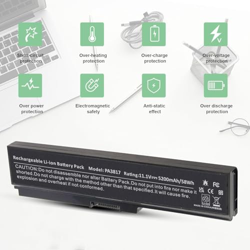 Image of Laptop Battery for Toshiba PA3817U-1BRS PA3818U-1BRS PA3819U-1BRS Satellite C655 C675 C675D L645 L645D L655 L655D L675 L675D L745 L755 L755D P745 P755 P775 M645 A660 A655 PA3817U Series Battery