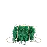 MODELISA - Bolso Clutch Cadena Hombro Cartera De Mano Boda Noche Fiesta Evento Mujer (Verde)