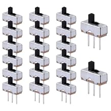 40Pcs SS12D00G3 SPDT Slide Switch, 3-Pin 2-Position PCB Panel Mount, Mini Vertical 0.5A 50V DC