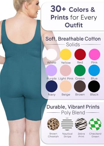 Image of STRETCH IS COMFORT Womens Plus Size Tank Unitard Athletic Rompers For Women