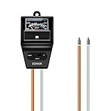 SONKIR Soil pH Meter, 3-in-1 Soil Moisture/Light/pH Tester for Plant Care, Garden, Lawn, Farm, Indoor & Outdoor Use, Promote Plants Healthy Growth (Black)