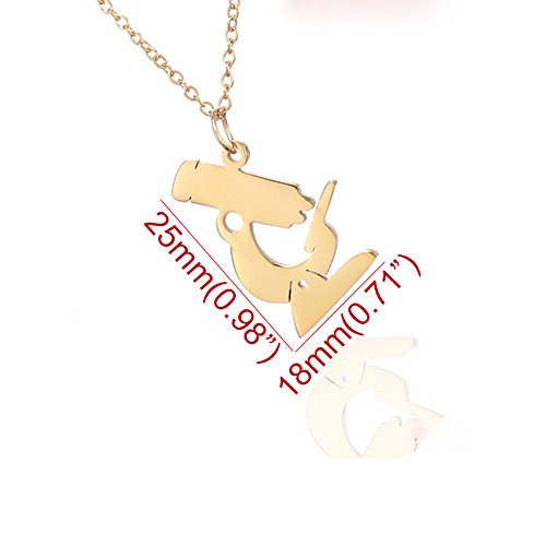 AOCHEE Medical Microscope Pendant Cute Laboratory Necklace 18" (Silver) - Thumbnail 3