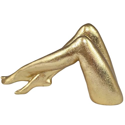 Figura Decorativa de Pierna Dorada en Resina para Hogar miniatura 1