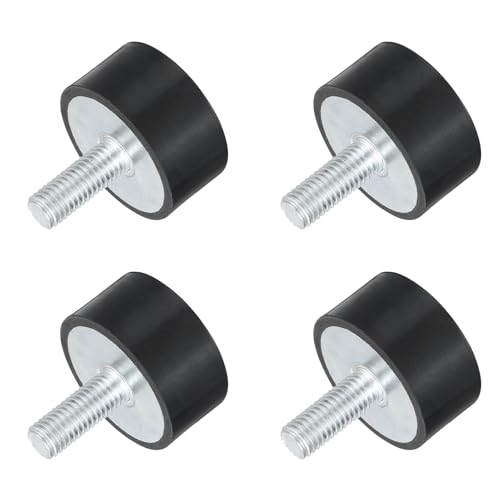 QUARKZMAN M10 Gewinde Gummibuchsen, Schwingungsisolatoren, Zylindrischer Stoßdämpfer mit Stiften 40 x 20mm 4 Stück