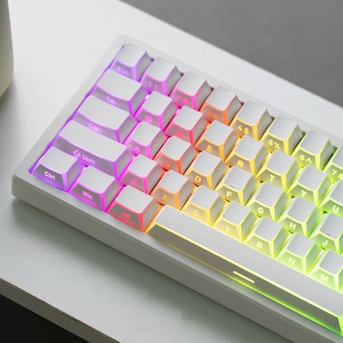 Keycaps custom Womier de PBT duradero y perfil OEM con grabado lateral translúcido