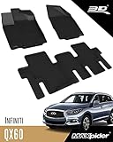 3D MAXpider All-Weather Floor Mats Compatible with Infiniti QX60 2014-2020 / JX 2013 Custom Fit Car...