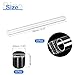 uxcell 2Pcs Clear Rigid Acrylic Pipe, 16mm(0.63