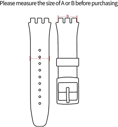 Rihahisy Silicone Rubber Watch Strap/Watch Band Replacement for Swatch