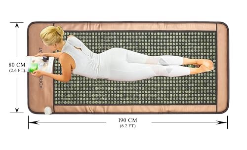 Image of Carefit Jade Infrared Heating Mat 80x190 cm Body Relaxation | Full Body Physical Pad | Pure Natural Nephrite Crystalline Layer | TENS-Ready Remote Control | Dedicated Women Comfort Zone