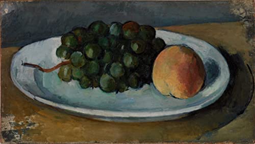 Toile Raisins et pêche Cézanne pour insuffler de la poésie et de la sérénité chez vous