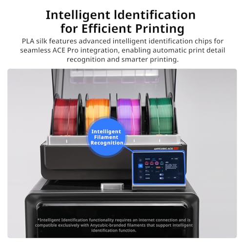 Image of ANYCUBIC Silk Tri Color Pla Filament, 3-in-1 Chrome Coextrusion Color Change 3D Printer Filament 1.75mm Dimensional Accuracy + /- 0.02mm, Silk Texture, 1KG Reusable Spool (2.2 lbs), Red Yellow Blue
