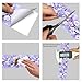 HOMETITUTE Wallpaper Border Peel and Stick Decorative Wall Trim Self Adhesive Daisy Floral Accent Strip for Bedroom Living Room Bathroom Mirror Frame Shelf Edge 4x196 Inch Purple Country Garden Design