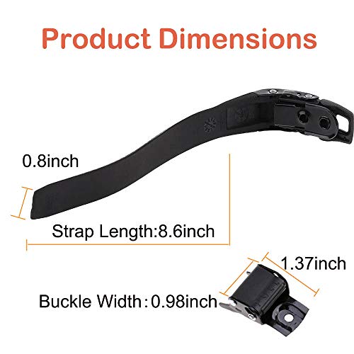 Grneric Roller Skate Strap, 2 Set Replacement Inline Roller Skate Shoes Energy Strap Buckles With Screws Suit For Men Women Kids Outdoor Skating Parts #TOP3