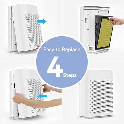 Image of Tailulu Air Purifier Filter for HQKJ-180 Air Purifier (Yellow 1Pack) | H14 Grade True HEPA for Large Room Filter Allergies Pollen Smoke Dust Pet Dander