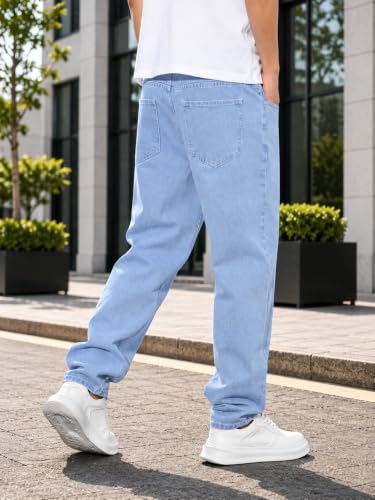 Image of Kargeens Men Jeans || Relaxed Fit Jean's for Man || Loose Fit High Rise Denim