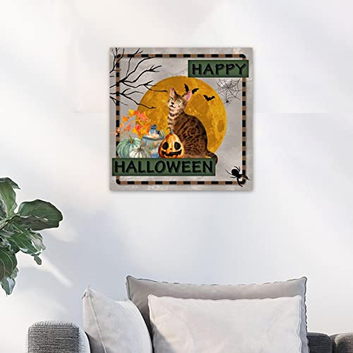 Panneau bois Happy Halloween : sublimez un mur vide avec du rétro chic