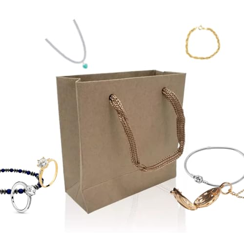 Sacola Bolsa Papel Kraft 10x10x4 cm - 10 unidades