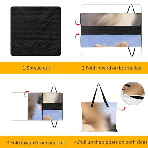 Couverture de plage extérieure pliable et imperméable de voyage