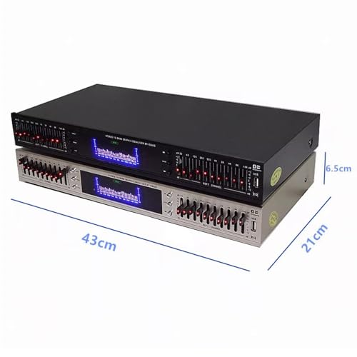 Ecualizador de audio Hifi, sintonización de efectos gráficos digitales, pantalla de espectro LED, Bluetooth/USB integrado, con control remoto para estudio de grabación