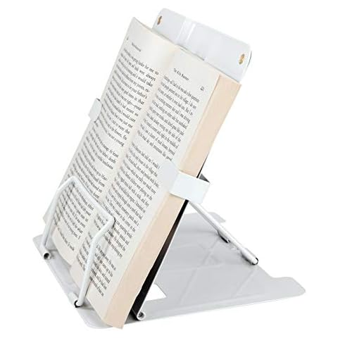 QH-Shop Leseständer Metall Bücherständer Verstellbarer Kochbuchhalter Faltbar Tablette Buchständer Cover