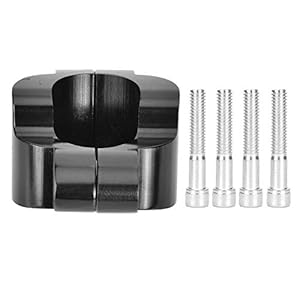 Riser de Guidon de Moto, Adaptateurs de Serrage de Guidon avec Aluminium pour Forty Eight XL1200X et Forty Eight Special XL1200X 2018-2019 (Noir)