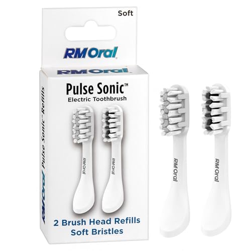 RM Oral Pulse Sonic Replacement Toothbrush Heads, Soft Bristles - 2 Count