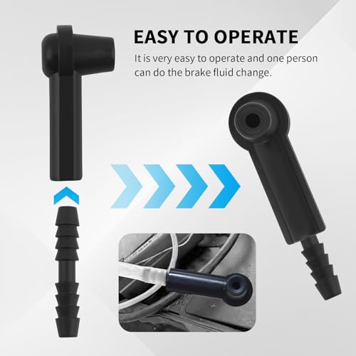 Image of 5PCS Brake Bleeder Kit Connector,Brake Fluid Bleeder Kit Bleeding Adapter Joint for Quick Brake Fluid /Air Changes,Brake Bleeder Hose Connector Fit Brake Bleeder Bottle,Vacuum Brake Bleeder