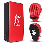 🥊【PROFESSIONAL HANDPRATZEN】Handpratzen besteht aus hochwertigem PU-Ledermaterial und Hochelastischer Schwamm, dass gute Verschleißfestigkeit und guter Rebound und reißfest. Bieten Kindern den besten Schutz beim Boxen oder Training. Einfach zu reinigen und zu pflegen.