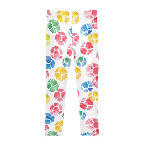 Soccer Ball Kids Baby Girls Active Leggings Fashion High Waisted Sweatpants Exercise2