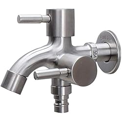 Grifo Doble Lavadora Y Fregadero Yardwe Grifo de la Lavadora Alargado Uno en Dos Salida Multifuncional Doble Salida Red Boquilla Grifo