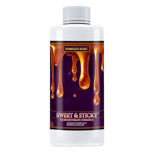 Humboldts Secret Sweet & Sticky Carbohydrate and Saccharide Plant Energy Additive | Indoor and Outdoor Plant Nutrients Enhancer for Growth and Aroma | Boosts Flavor and Development | 8 Ounce