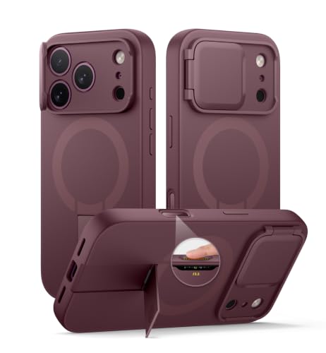 Image of SURITCH for iPhone 18 Pro Max Case for MagSafe, Camera Cover, Burgundy