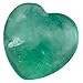 SUNYIK Green Fluorite Carved Puff Heart Pocket Stone,Healing Palm Stone Pack of 10(0.8