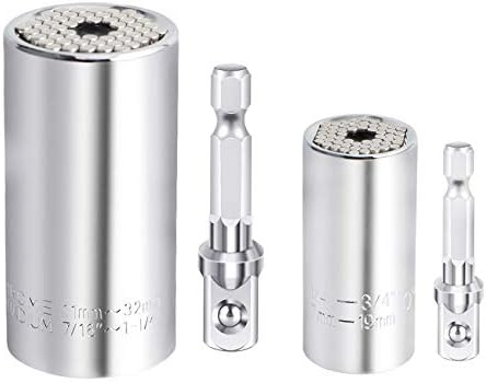 KAYLAN Universal Socket Wrench Set (11-32mm 7-19mm) Multi-function Hand Tools Universal Repair Tools,Multi-function Ratchet Universal Sockets,2 PCS Set