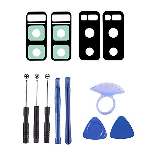 D-FLIFE 2pcs Back Rear Camera Glass Lens Cover with Adhesive Fix Replacement Parts for Samsung Galaxy Note 8