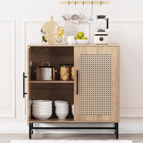 Kfo 0020 Storage Cabinet With Handmade Natural Rattan Doors, Rattan Cabinet Sideboard Buffet Cabinet thumb #6