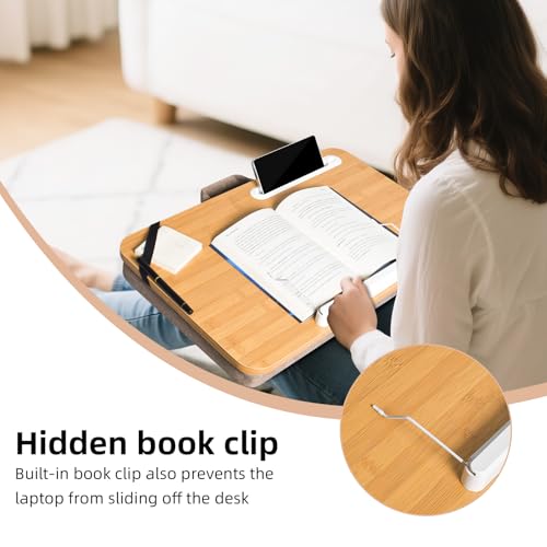 10% Off Wishacc Portable Bamboo Lap Desk Tray for Home Office - Image 4