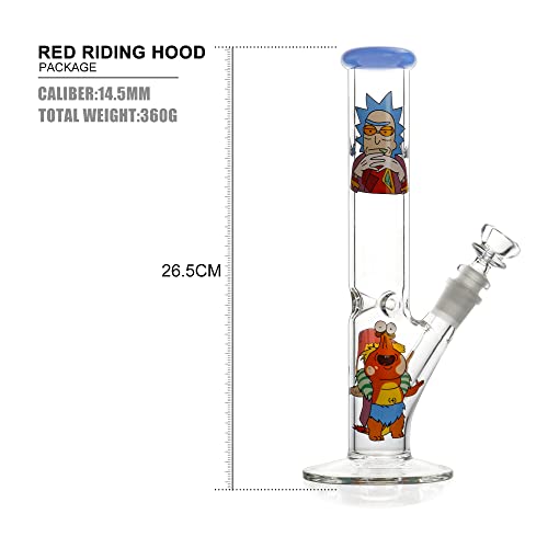 REANICE Eisbong Glasbong Chillum Wasserpfeife kleine hookah Beaker Bongs 14.5mm Bowl Höhe 26CM – Bild 3