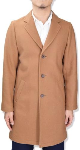 Amazon ルミノア Le Minor ウ ル チェスターフィールドコート Chesterfield Coat キャメル 38 M コート ジャケット 通販