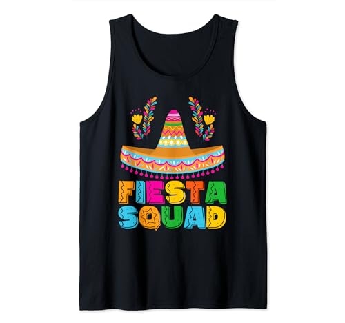 Fiesta Squad Cinco De Mayo Party Women Men Boys Girls Kids Camiseta sin Mangas