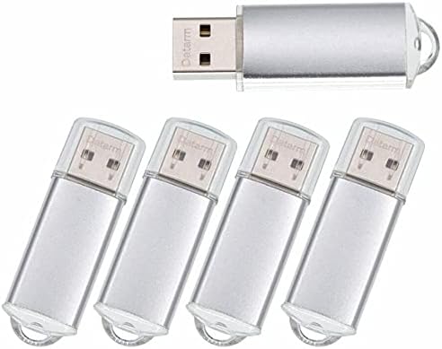2GB Memory Sticks Bulk Pack of 5 Flash Drives - Mini Multicolor USB 2.0 Stick 2 GB Portable Multipack Pen Drive - Data Storage Pendrive Value Zip Drive USB Key with Cap Commercial Gift by Datarm
