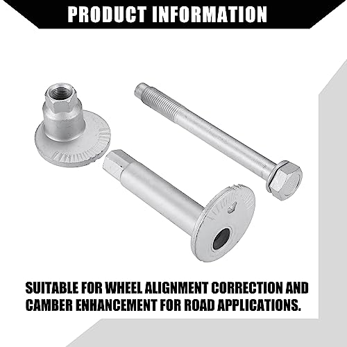 Hihaha UU000237A230606 No.48409-35050/48452-35020 Lower Control Cam Plate Toe Adjust Camber For Toyota 4Runner 1996-2004 / Camber Caster Adjusting Bolt Kit/Metal / 4Sets / Silver Tone thumb #6