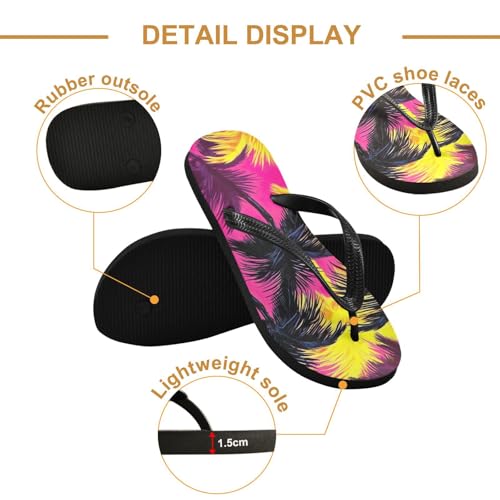RunningBear Colorful Palm Tree Summer Womens Flip Flops Sandals Womens Summer Shoes3