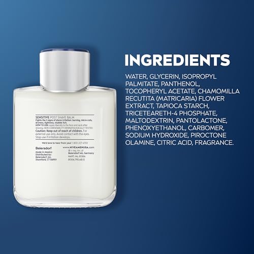 Miniatura 10 de Nivea Men Nivea Men Sensitive Messaggio Shave Balm - Lenisce E Idrata La Pelle Dopo La Rasatura - 3.3 Fl. Once. Bottiglia Pacchetto Di 3