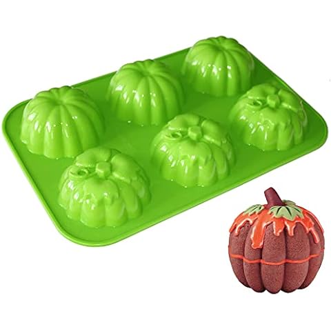 X-Haibei 3-D Pumpkin Cake Pan Chocolate Ice Cream Soap Silicone Mold Fall Halloween Decor Cover