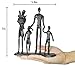 DreamsEden Rustic Family Figurines, Cast Iron Art Home Decoration Statue with Gift Card for Anniversary Birthday (Family of five)